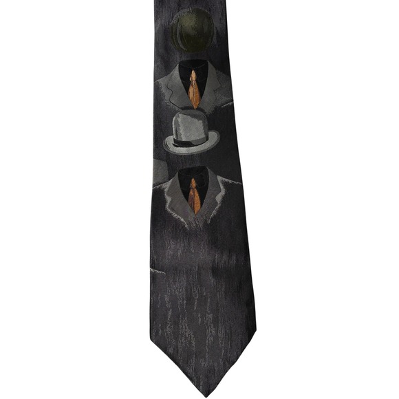 Mark of California Other - VTG Mark of California Tie Gray Surrealist Art Necktie Hat Apple Head Suit